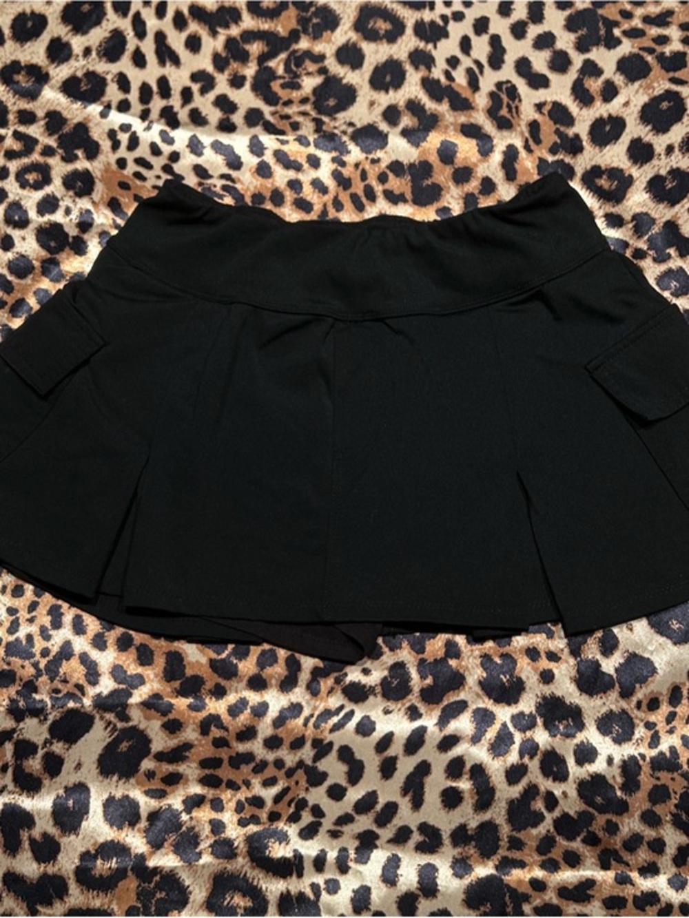 Faded Rose Black Active Mini Skort with Cargo Side Pockets